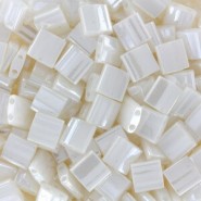 Miyuki tila 5x5mm beads - Antique ivory pearl ceylon TL-592